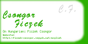 csongor ficzek business card